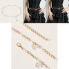 Fashion Faux Pearl Waist Chain With Metal Chain For Summer Womens Party Wear