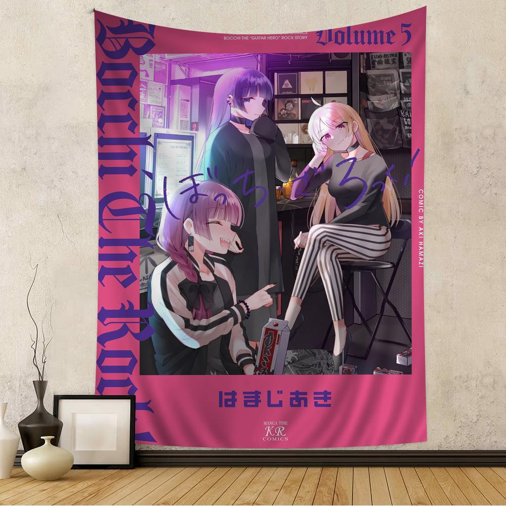 Bocchi the Rock Wall Tapestry Hitori Gotoh Ryo Yamada Band Scene Anime Manga Decor for Dorm Rooms Anime Rock Enthusiasts