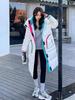 Winter New Down Jacket Fashionable Hooded Glossy Leave-in, Thickened Warm White Duck Down Fashionable Windproof Jacket