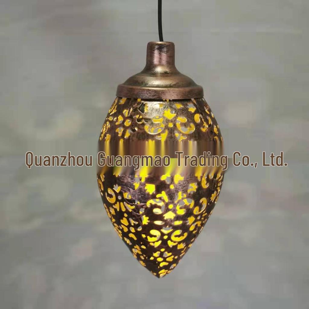 Cross-border Outdoor Iron Solar Floodlight for Courtyard, Garden, Balcony Decoration, Landscape, and Wall Hanging.
