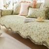 Korean Style Floral Sofa Cushion Sofa Cover Slip Resistant Slipcover Seat Sofa Towel Dust Cover Towel Couches for Living Room