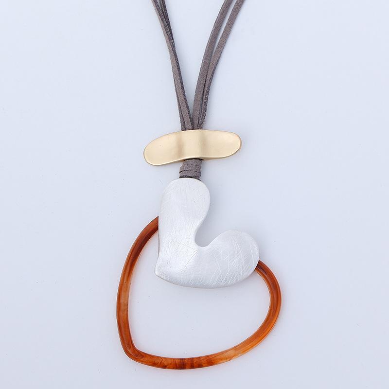 New women's necklace long high fashion retro personality trend pendant European and American