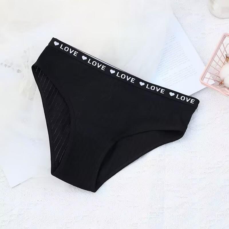 

Хлопковые трусики для женщин, большие размеры, удобные сексуальные трусы, однотонные трусики, женские трусы M чёрный