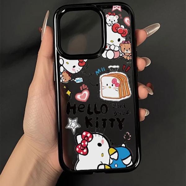 

Black Frame Cute Kitty for Acrylic 16, 15Pro Cartoon 14, and 13 - Fits 17 ProMax iPhone 17 Pro