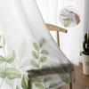 Natural Style Of Plant Leaves Sheer Curtains for Kids Bedroom Living Room Voile Window Curtains Tulle Drapes