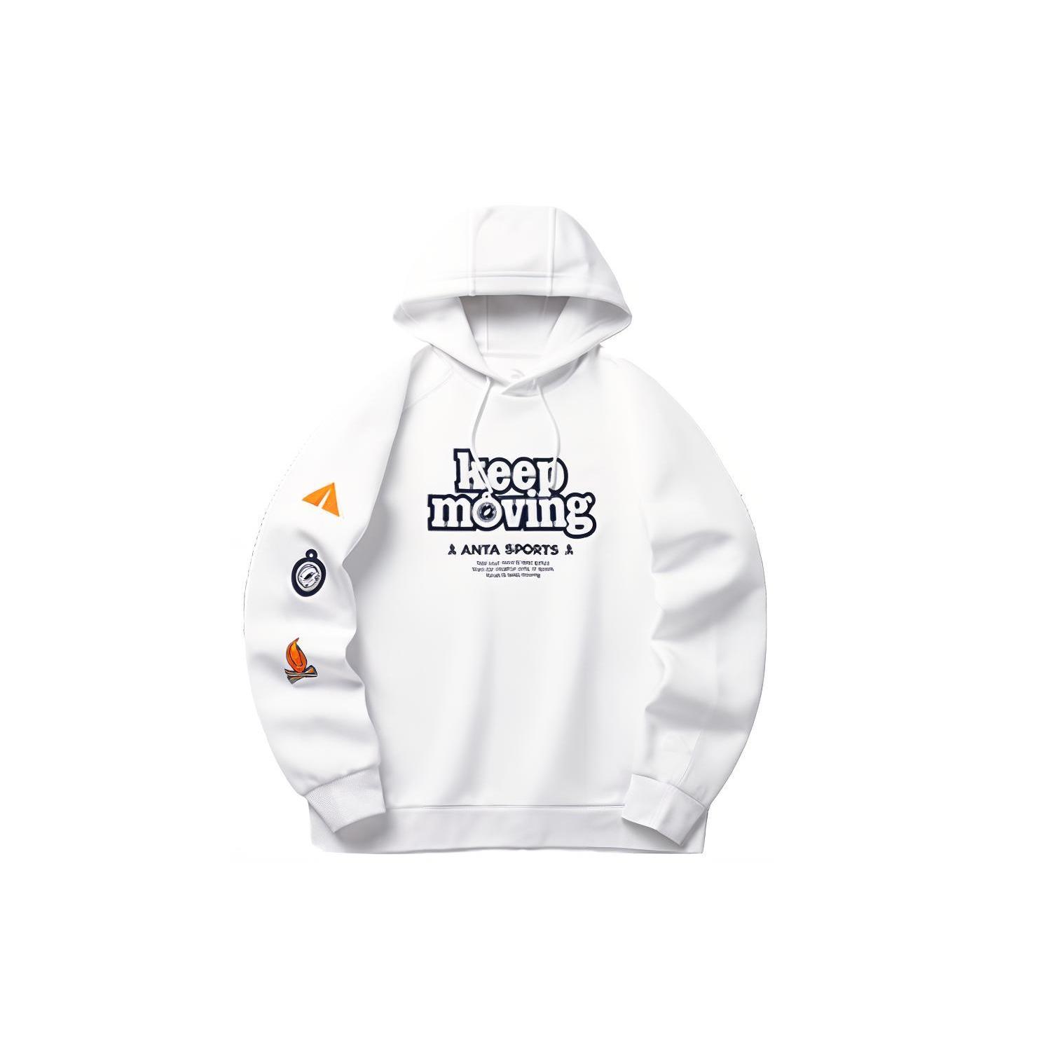 ANTA Life Collection Sweatshirts Unisex White Hooded Moderate Regular 152218705-1 M