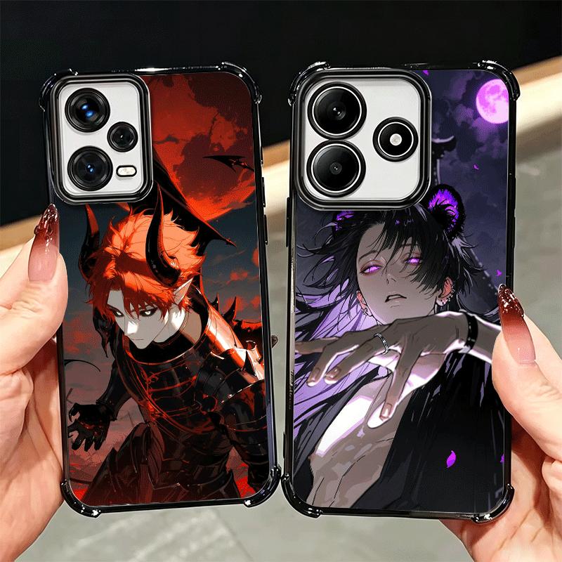 Devil Bad Boy Anime Style Plating Phone Case For Xiaomi Redmi Note 14 15 Pro Plus 13 12 11 11S 11T 10 9S 9 5G Anti-Fall Airabag