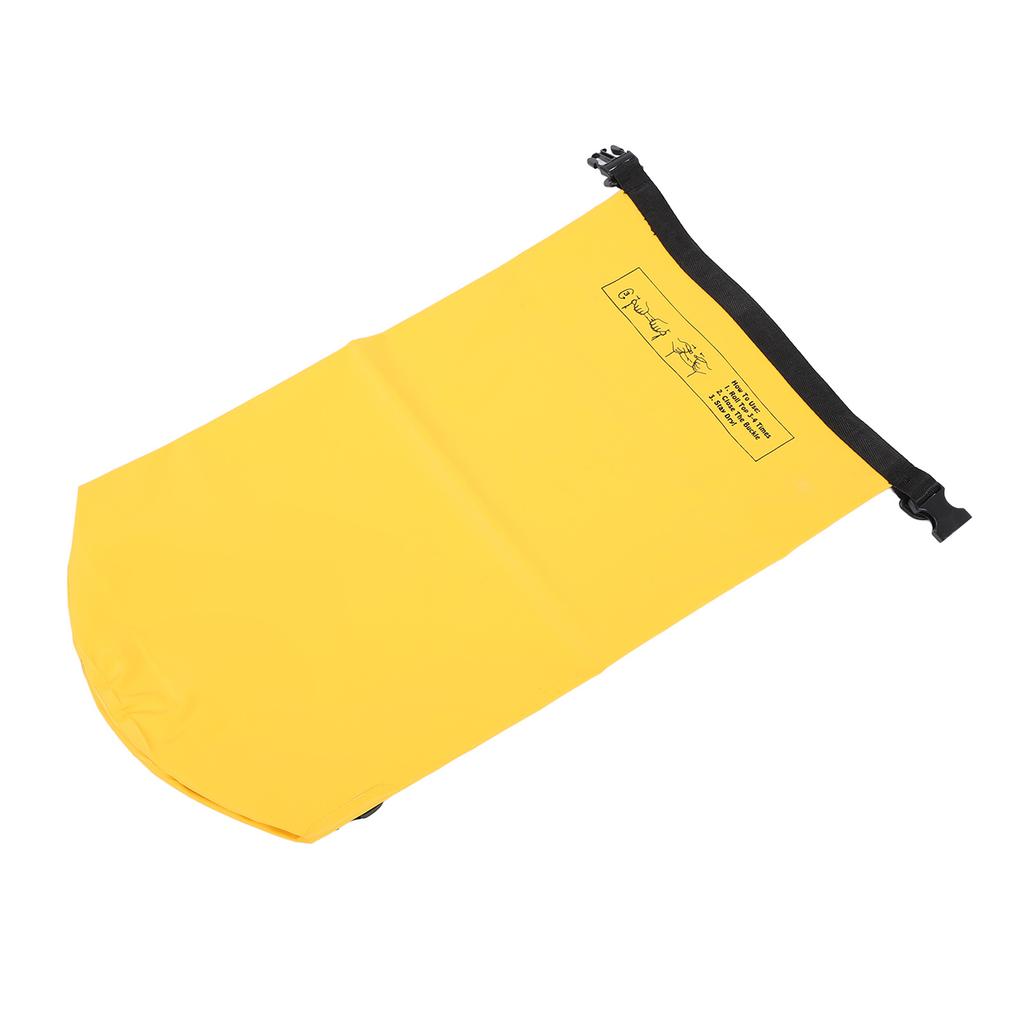 20L Dry Bag Waterproof PVC Mesh Cloth Removable Collapsible Lightweight Yellow for Boating Swimming Kayaking