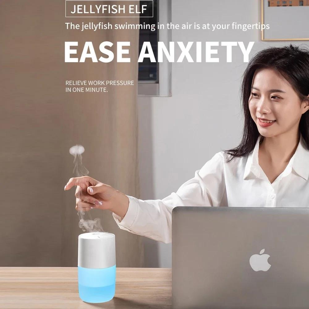 300ml  Aroma Diffuser with Humidifier & Air Purification  7 Color LED Lights, 2 Spray Modes, Includes 2 Essential Oils for Home,