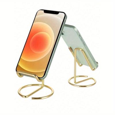 1 Stück Minimalistischer Schreibtisch-Handyhalter, Handyhalter aus metallischer Eisenlegierung, Geeignet für Wohnzimmer, Schlafzimmer