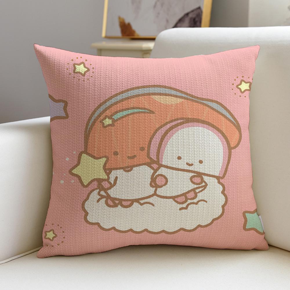 Lovely KKirinchanS Cushion Cover Breathable and skinfriendly linen pillowcase square removable and washable cushion