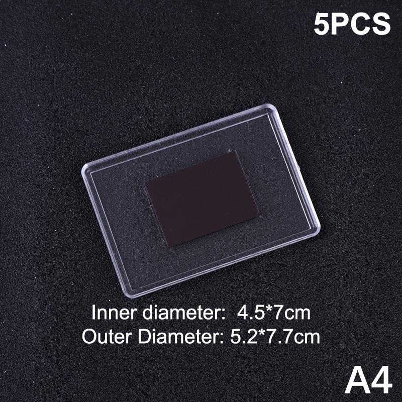 

5 шт. Акрилові магнітні фоторамки Прозорий магнітний стікер на холодильник Тримач для фотографій Організатор домашніх фотографій Зроби сам