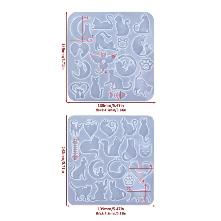 Silicone Ear Jewelry Making Mold Silicone Earring Mold Handmade Earring Molds Silicone Texture Gift for Cats Enthusiasts