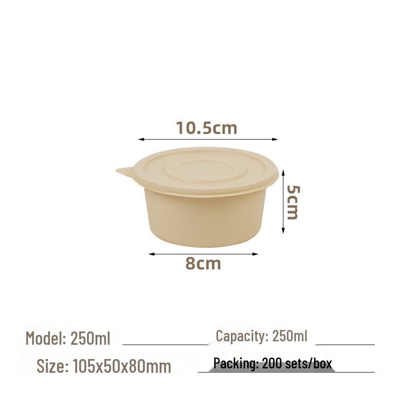 Eco-Friendly Corn Starch Disposable Takeaway Bowls with Lids