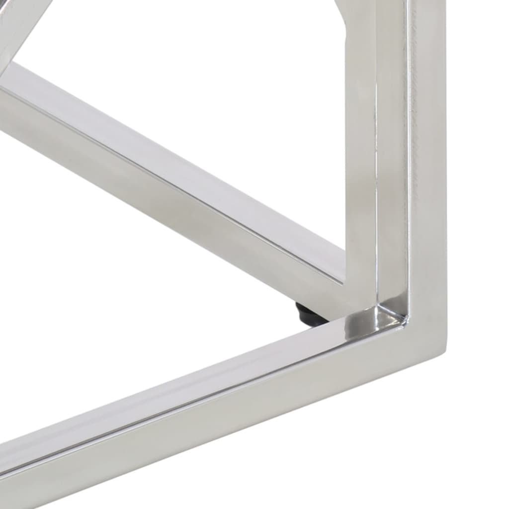 Coffee Table, Silver, Stainless Steel and Wood from Sleepers