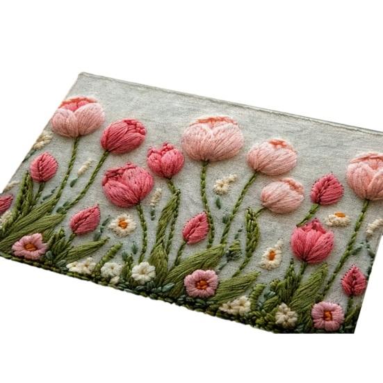 Fußmatte 3D Blumenmuster Starke Wasseraufnahme Schnell trocknend Anti-Rutsch Fußmatte Schlafzimmer Badezimmer Balkon Teppich