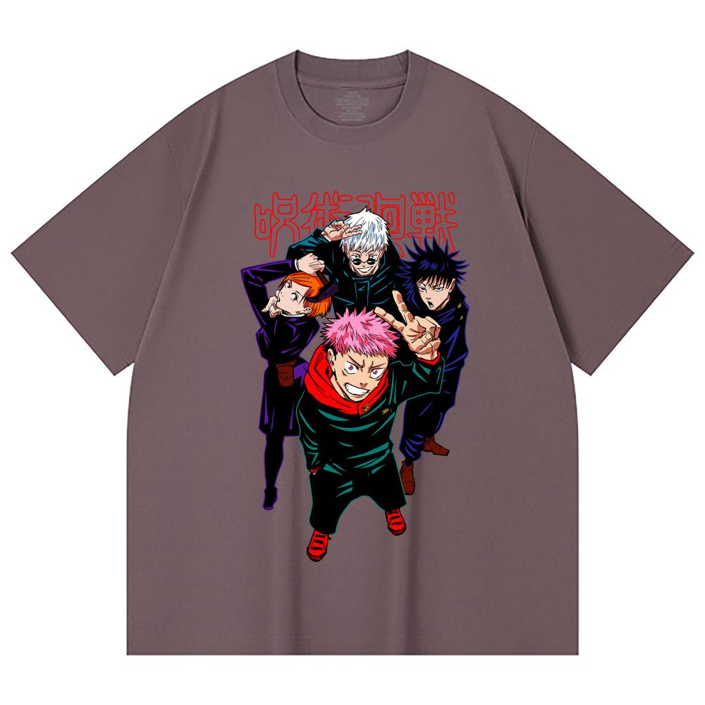 230 Gsm 100% Cotton Jujutsu Kaisen V12 Jujutsu High Print Unisex Heavy Cotton T Shirt