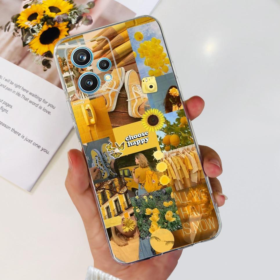 RMX3521 For Realme 9 4G Phone Case Back Cover Couple Love Heart Pattern Camera Protection Bumper For Realme9 Soft Silicone Etui