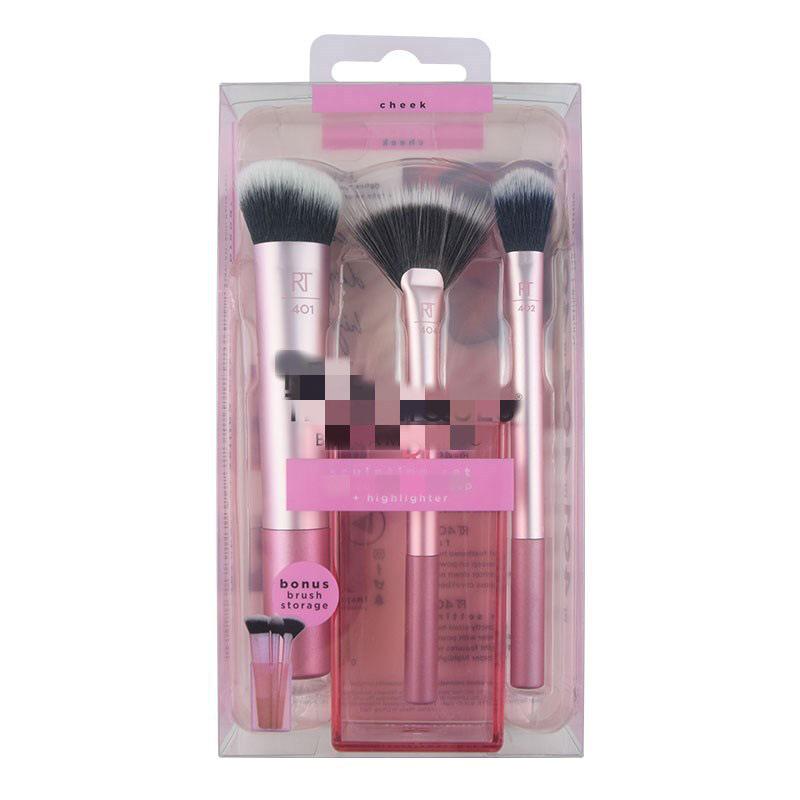 American RT Series 1997 Full Makeup Brush Set: Includes Blush, Blending, Eyeshadow Brushes, and Beauty Sponge. Exclusive.