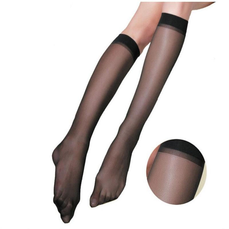 5Pair Sexy Stockings Transparent Crystal Silk Thin Summer Nylon Stockings Female Ladies Over Knee Socks for Women