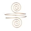 Alloy Spiral Armband Swirl Upper Arm Cuff Armlet Bangle Bracelet Egyptian Costume Accessory for Women Gold Silver Color