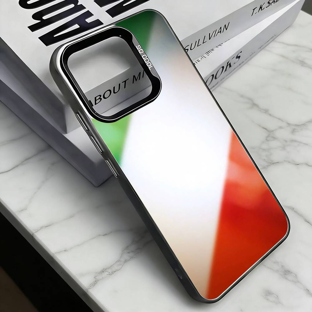 

Italian Flag Culture Phone Case For iPhone 17,16,15,14,13,12,11 Plus,Pro Max,XS,Colored Silver Plated Inside Cover iPhone14Pro