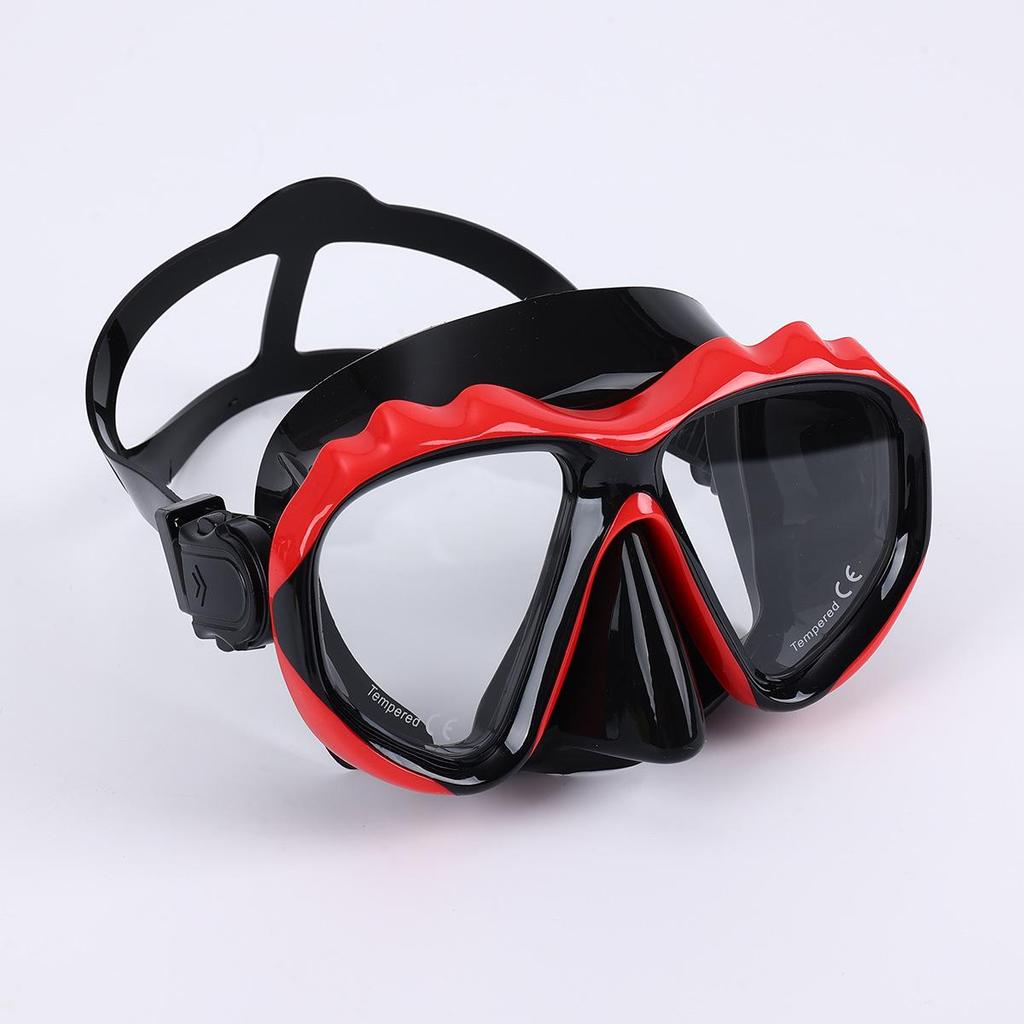 Maschera da Immersione in Silicone per Bambini e Adulti con Snorkel - Lente in Vetro Temperato HD, Montatura Grande