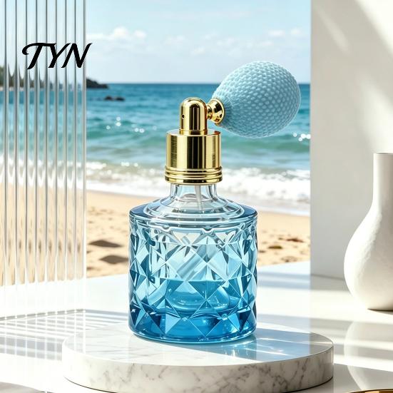 Empty Perfume Atomizer 10ML Vintage Air Bag Bottle, Portable Refillable Fragrance Leak Proof Spray Bottle Glass for Travel