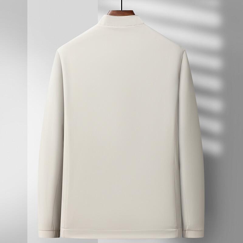 New Spring and Autumn Classic Double-sided Stand-up Collar Jacket Middle-aged Jacket Business Casual Versatile Jacket Jacket