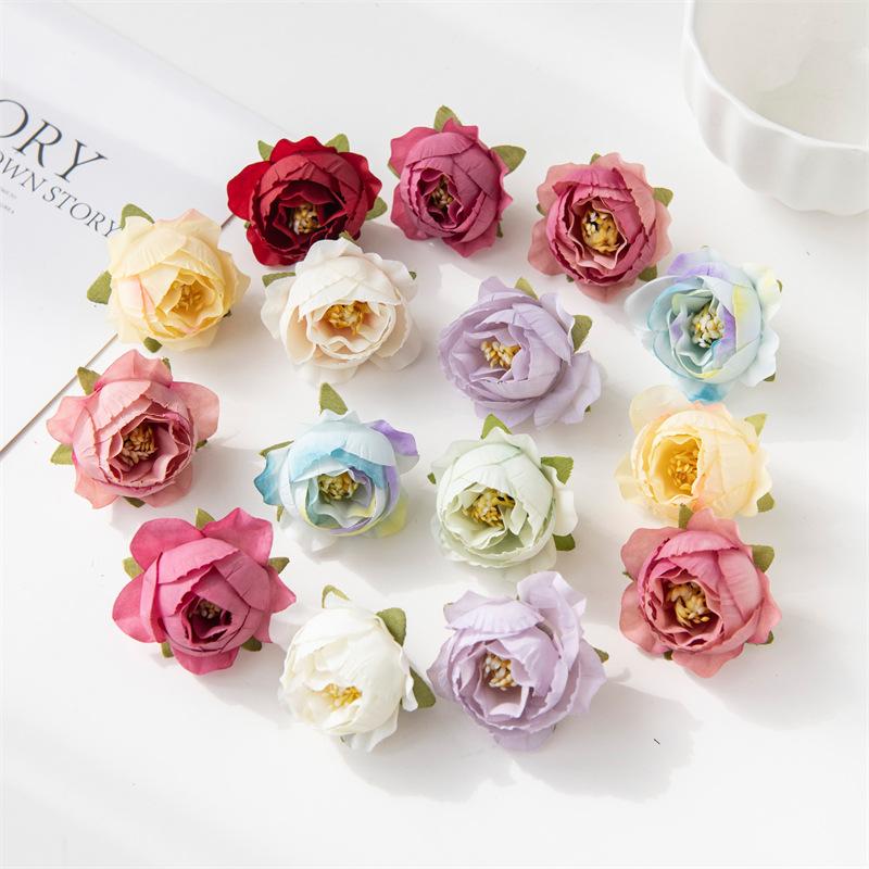 Fiori di Rosa Artificiali Fatti a Mano Materiale per Ghirlande Fai da Te Stile Ins Floreale Vintage Tea Decorazione Matrimonio Fiori Finti Oggetti di Scena per Foto Fiori Finti