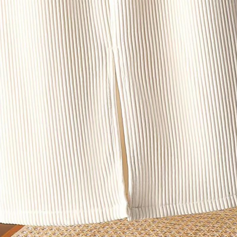 Elastic high-waisted Chenille skirt women's autumn winter a line over the knee slit mid-length wrap hip skirt