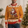 Men's Casual Neck Pullover Sweatshirt with Christmas Print