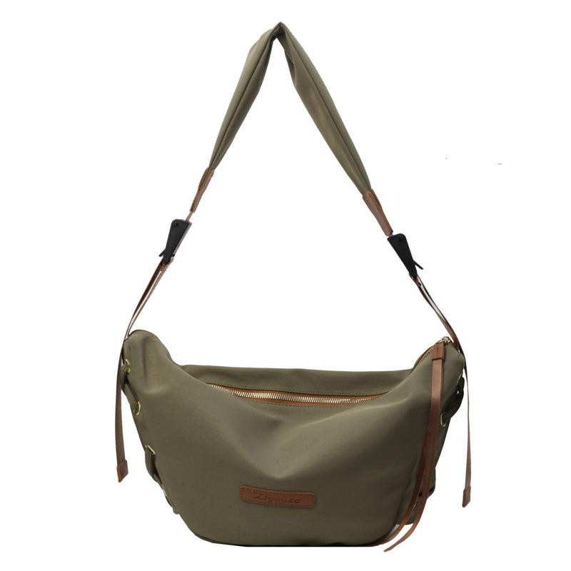 

Однотонна сумка для пельменів. Жіноча сумка через плече. Полотняна сумка великої місткості зелений