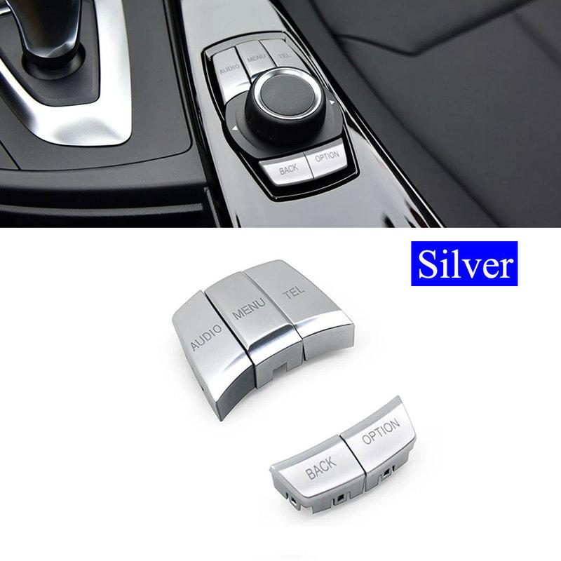 Interior 5PCS Center Console CIC IDrive Multimedia Knob Menu Button Switch For BMW F20 F21 F45 F46 F48 F49 F30 F32 F33 F82 F83