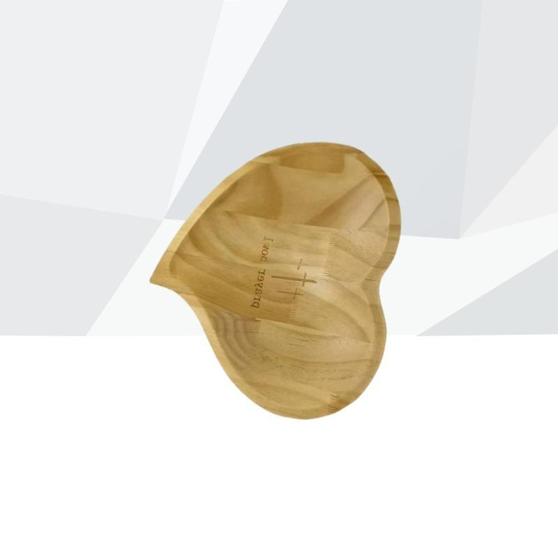 Halloween Heart-shaped Prayer Bowl Decoration, A High-end and Niche Gift, A Heart-shaped Wooden Handicraft