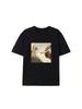 Humorous Cat And Adam Creation Parody Graphic T-Shirt Casual Tee Fit Short Sleeve For Summer Casual Fashion Top Wo'unisex Clothes
