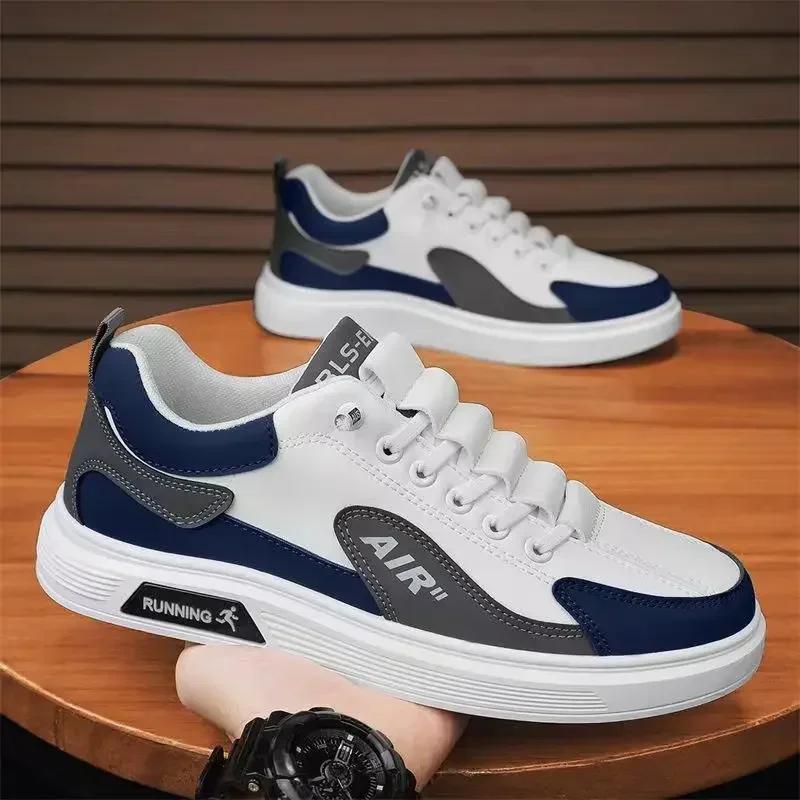 Four Seasons Men s and Women s Couple Shoes Leather Low Cut Fashion Trendy Running Sports Men s Casual Shoes 39 белый