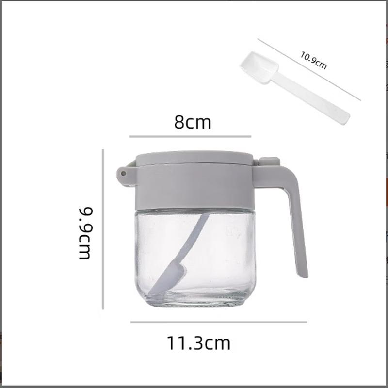Zhishi Moisture-Proof Sealed Glass Spice Jars with Spoons