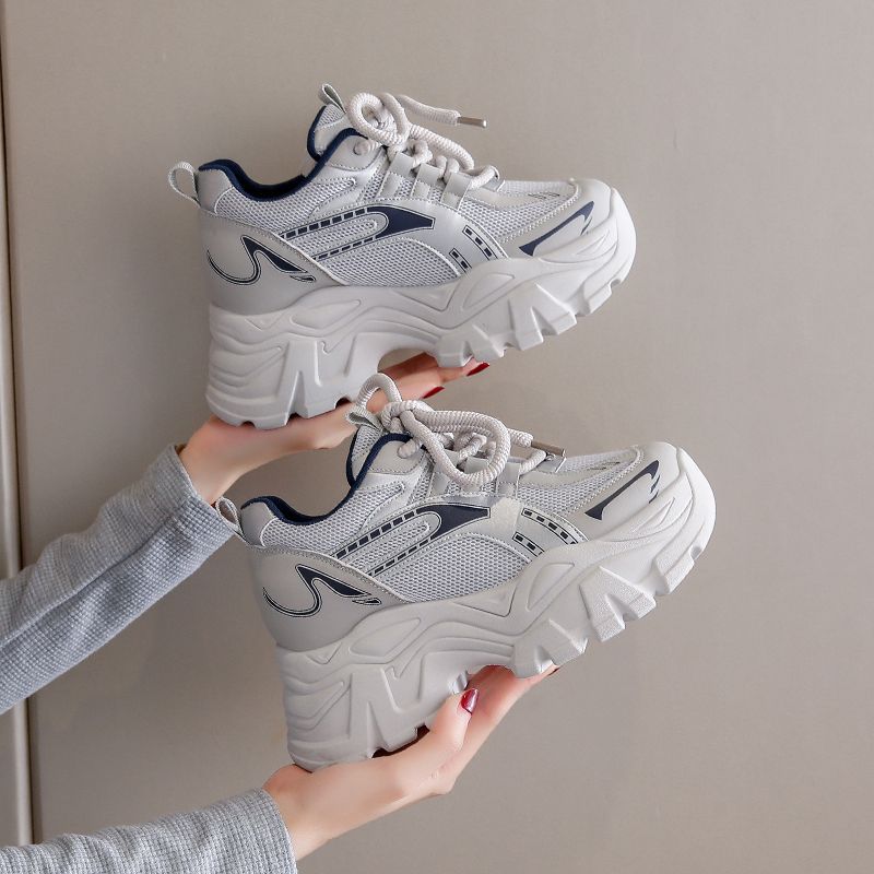 22 new mesh heightening sports shoes in autumn, small thick-soled dad shoes are super popular