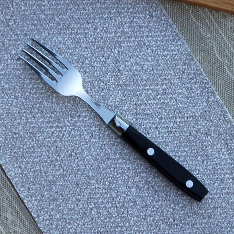 Tramparan Bistro Cutlery Table Made in NERON Black Stylish Perfect for Salads and Pasta Fork, France, (Noir) [Officially Imported]