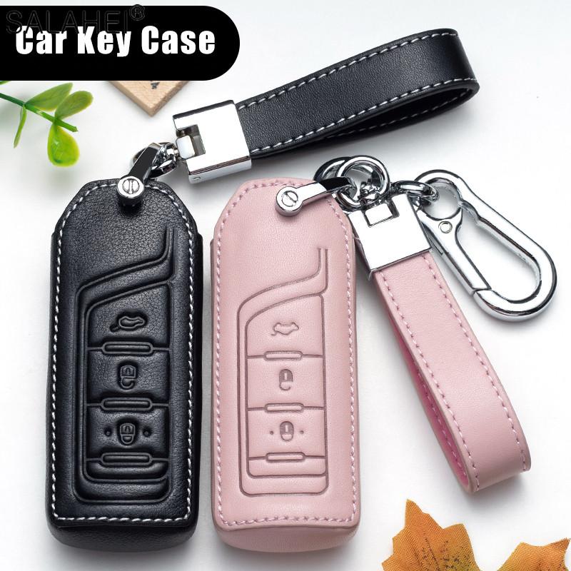 Genuine Leather Auto Key Fob Cover Case Key Fob Housing Protector Covers Fit For Gac Trumpchi Gs3 Gs4 Gs5 Gs7 Gs8 Gm8 Ga4 Gs5 Ga6 Gm6