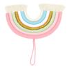 Macrame Woven Rainbow 7 Colors Hand Woven Rainbow Wall Hanging Tassel Decoration for Home Room