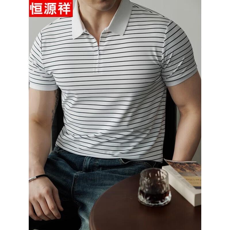 Hengyuanxiang Men s Breathable Slim Fit Polo Shirt 50/L