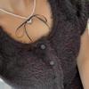 Heart Bow Choker Ribbon Jewelry Gift Trend Pendant Necklace  Women