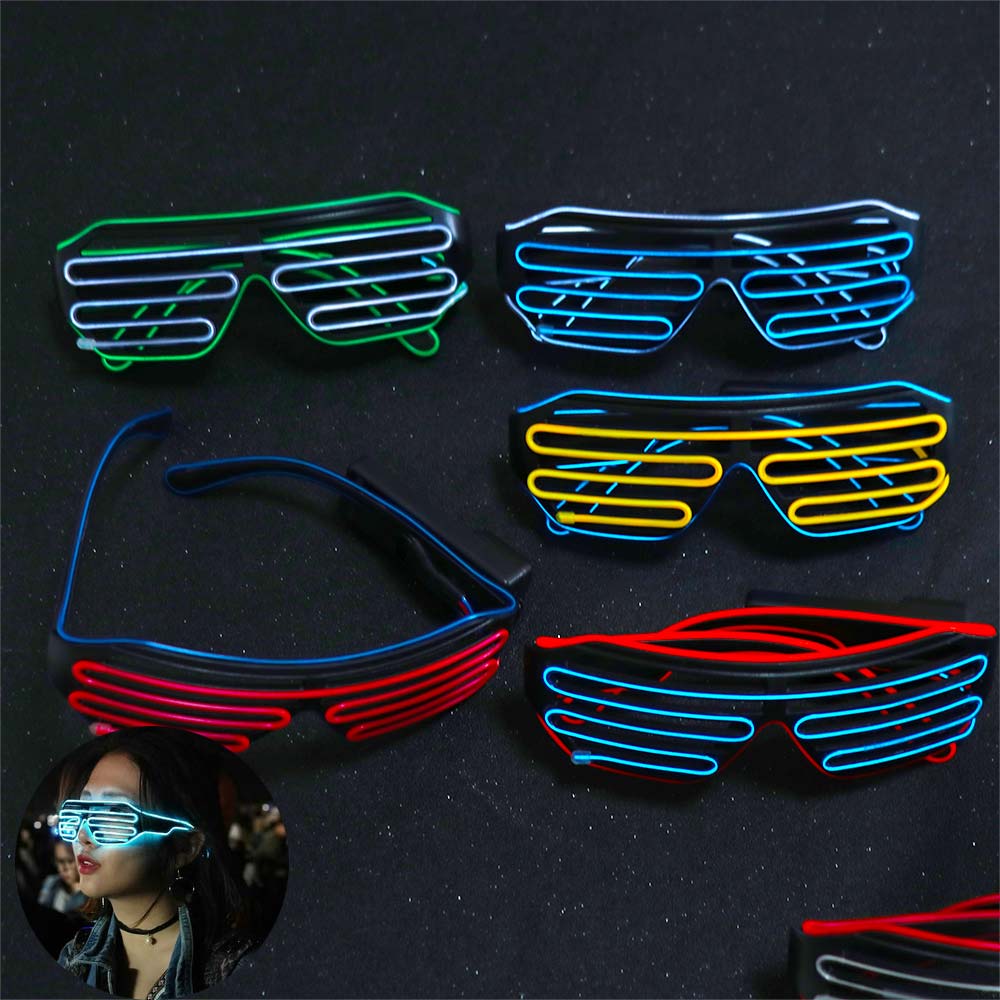 Wireless LED Glowing Glasses Cool Fluorescent Glasses Fashion Luminous Glasses  Carnival Party