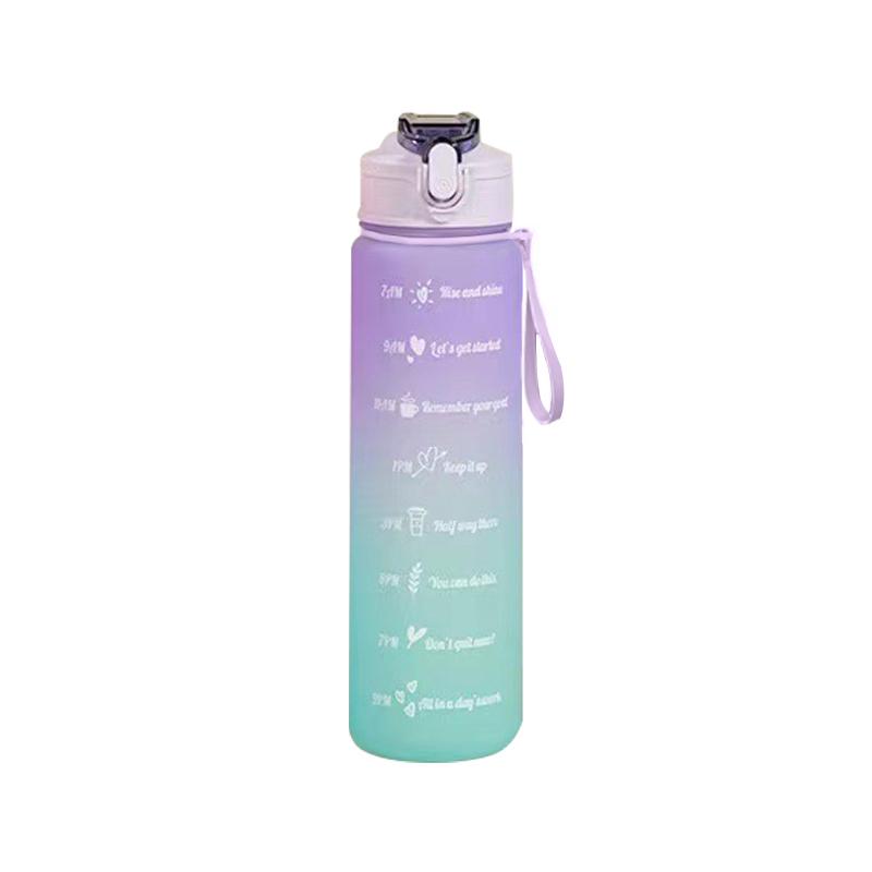 2 Liter Sports Water Bottle with Straw Men Women Fitness Water Bottle Outdoor Cold Water Bottlesc With Time Marker Drinkware New