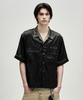 NOT4NERD Chain Stitch Half Bowling Shirt - Black