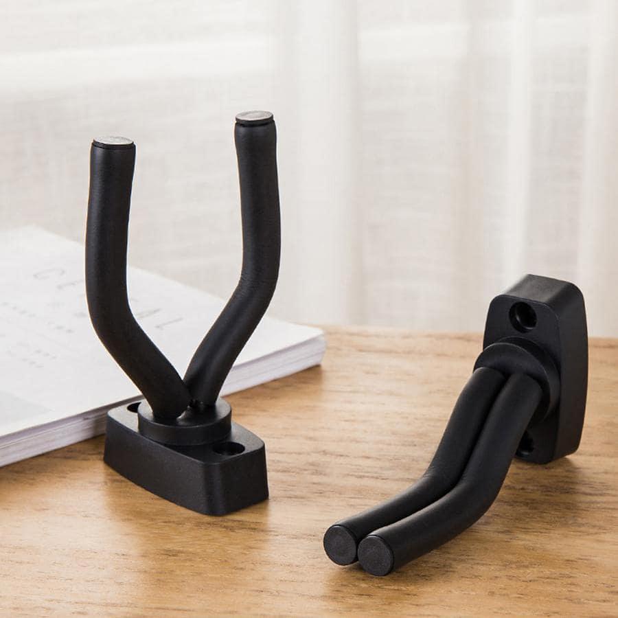 1-10pcs Adjustable Wall-Mounted Guitar Holder Stainless Steel Non-Slip Sponge Stand Easy Install for Stringed Instrument Ukulele