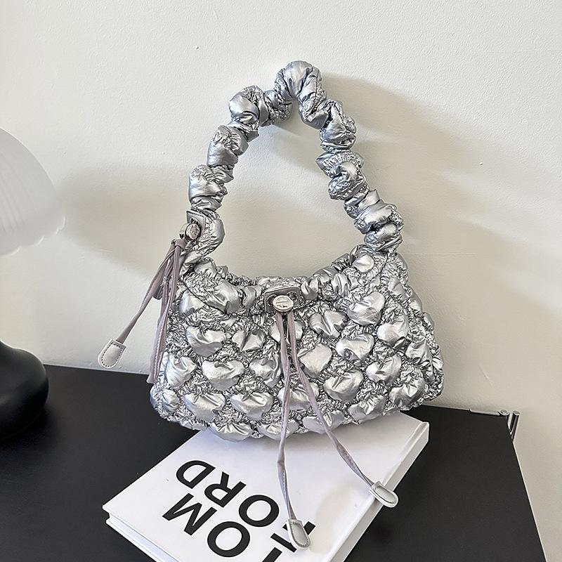 New Bubble Pleated Bag Women's New Foreign Style Underarm Bag Personalized Commuting Shoulder Messenger Bag