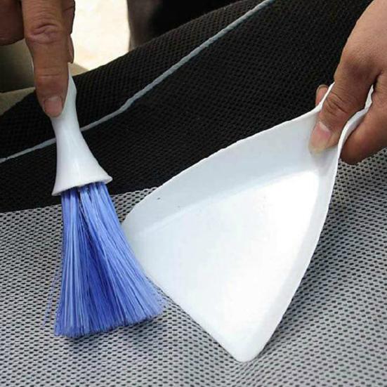 Car Vent Cleaning Brush with Dust Tray Soft Bristle Interior Detail Tool for Dashboard Air Conditioner Auto Detailing Brush